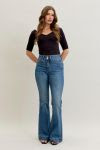 Judy Blue HW Flare Tummy Control Double Button WB