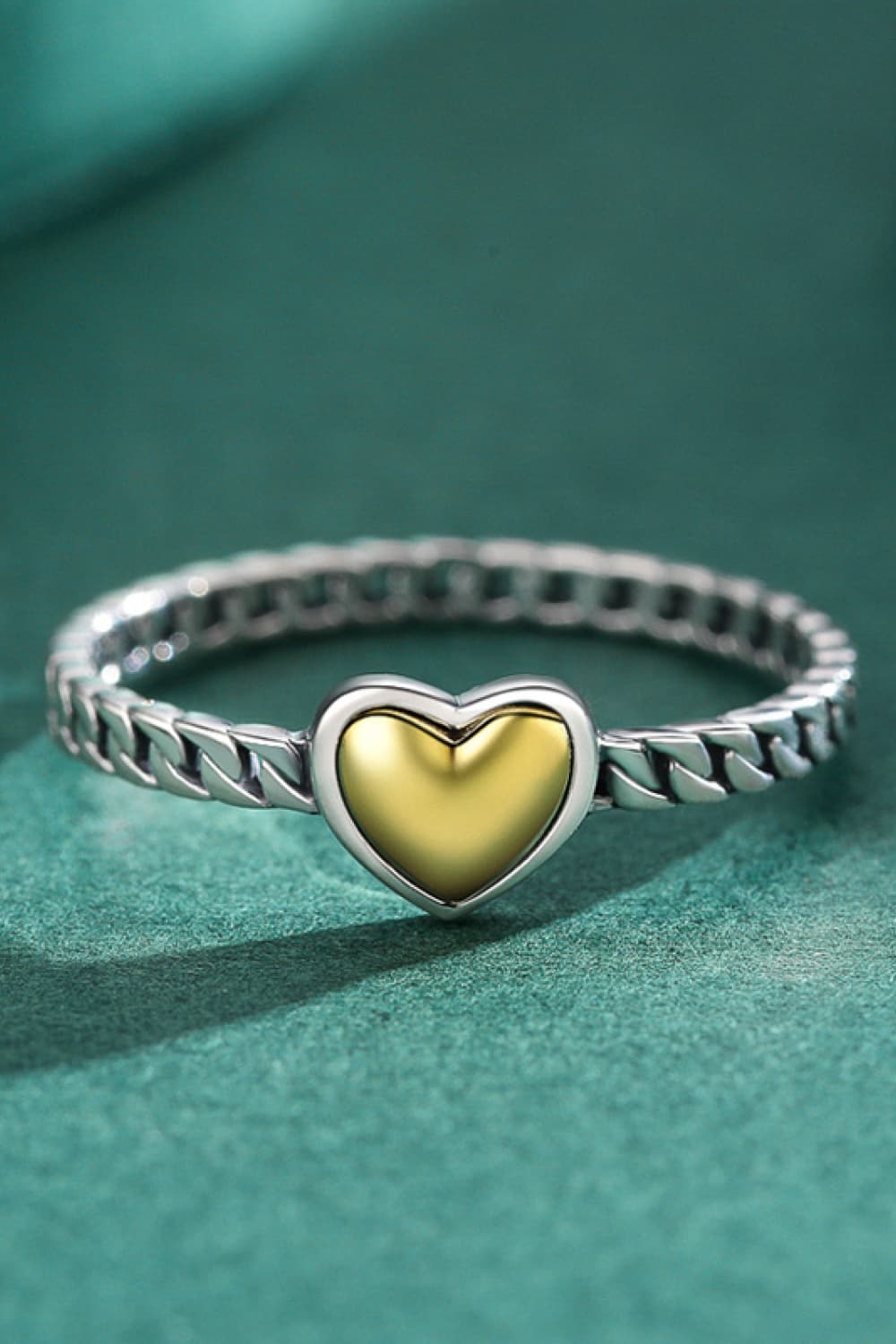 925 Sterling Silver Singe Heart Ring