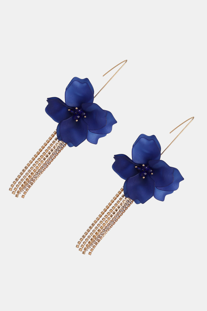 Flower Shape Acrylic Dangle Earrigs