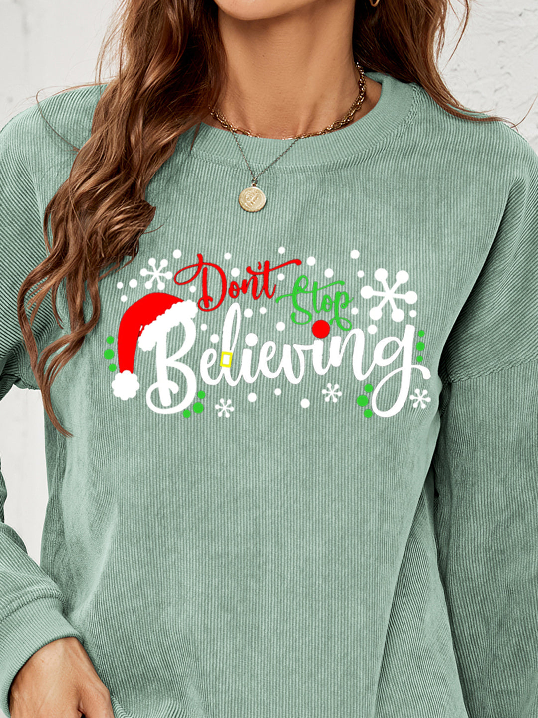 DON'T STOP BELIEVING Graphic Sweatshirt