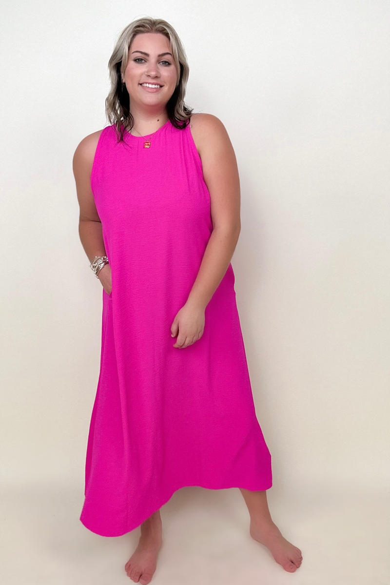 Be Stage Solid Sleeveless Woven Maxi Dress