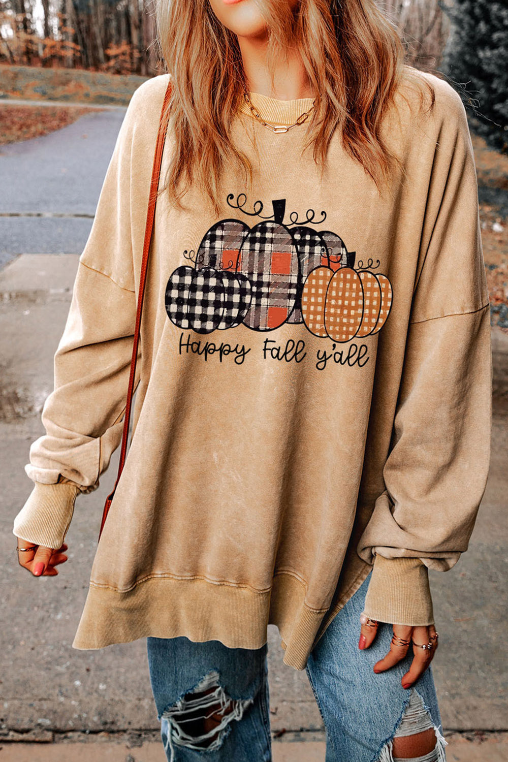HAPPY FALL Y'ALL Graphic Sweatshirt